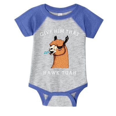 Give Him That Hawk Tuah Funny Sheep Viral Meme Infant Baby Jersey Bodysuit