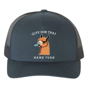 Give Him That Hawk Tuah Funny Sheep Viral Meme Yupoong Adult 5-Panel Trucker Hat