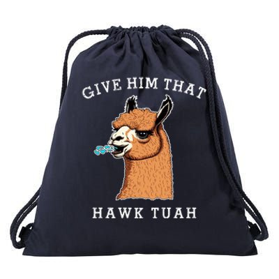 Give Him That Hawk Tuah Funny Sheep Viral Meme Drawstring Bag