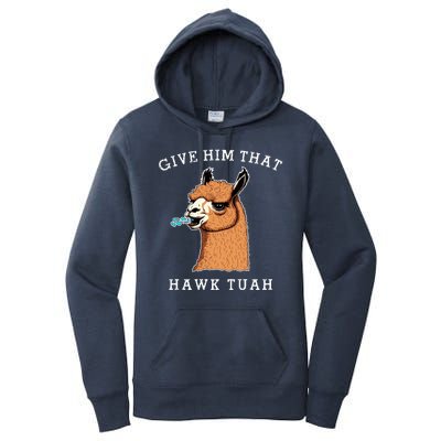 Give Him That Hawk Tuah Funny Sheep Viral Meme Women's Pullover Hoodie