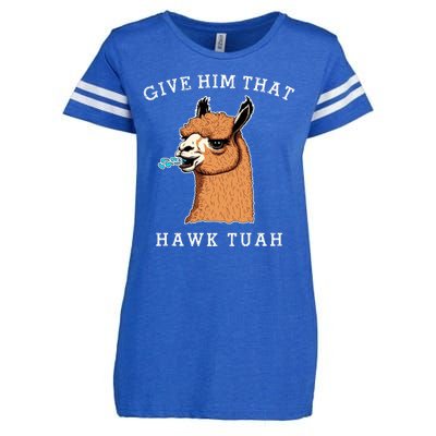 Give Him That Hawk Tuah Funny Sheep Viral Meme Enza Ladies Jersey Football T-Shirt