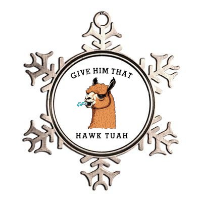 Give Him That Hawk Tuah Funny Sheep Viral Meme Metallic Star Ornament