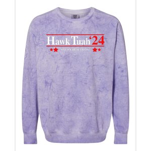 Goodcrewdrew Hawk Tuah24 Spit On That Thang Colorblast Crewneck Sweatshirt