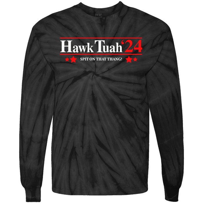 Goodcrewdrew Hawk Tuah24 Spit On That Thang Tie-Dye Long Sleeve Shirt