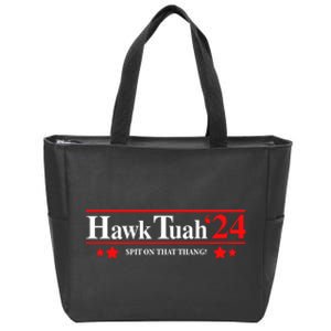 Goodcrewdrew Hawk Tuah24 Spit On That Thang Zip Tote Bag