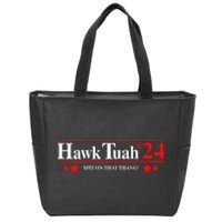 Goodcrewdrew Hawk Tuah24 Spit On That Thang Zip Tote Bag