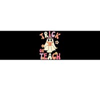 Groovy Halloween Trick Or Teach Retro Floral Ghost Teacher Bumper Sticker