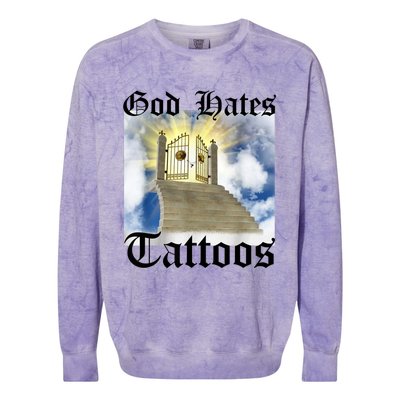 God Hates Tattoos Colorblast Crewneck Sweatshirt