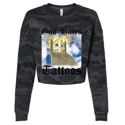 God Hates Tattoos Cropped Pullover Crew