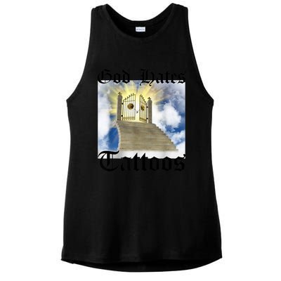 God Hates Tattoos Ladies PosiCharge Tri-Blend Wicking Tank