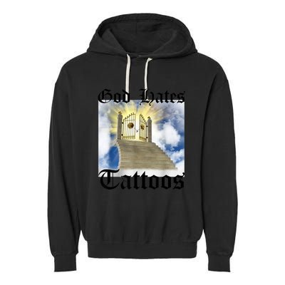 God Hates Tattoos Garment-Dyed Fleece Hoodie