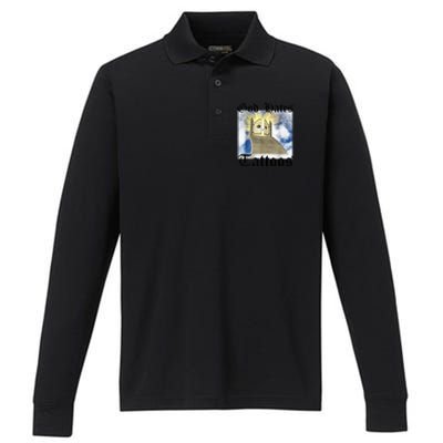 God Hates Tattoos Performance Long Sleeve Polo