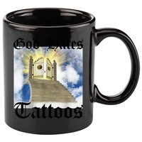 God Hates Tattoos 11oz C Handle Ceramic Mug