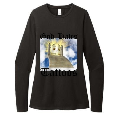 God Hates Tattoos Womens CVC Long Sleeve Shirt