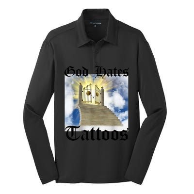 God Hates Tattoos Silk Touch Performance Long Sleeve Polo