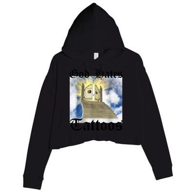 God Hates Tattoos Crop Fleece Hoodie