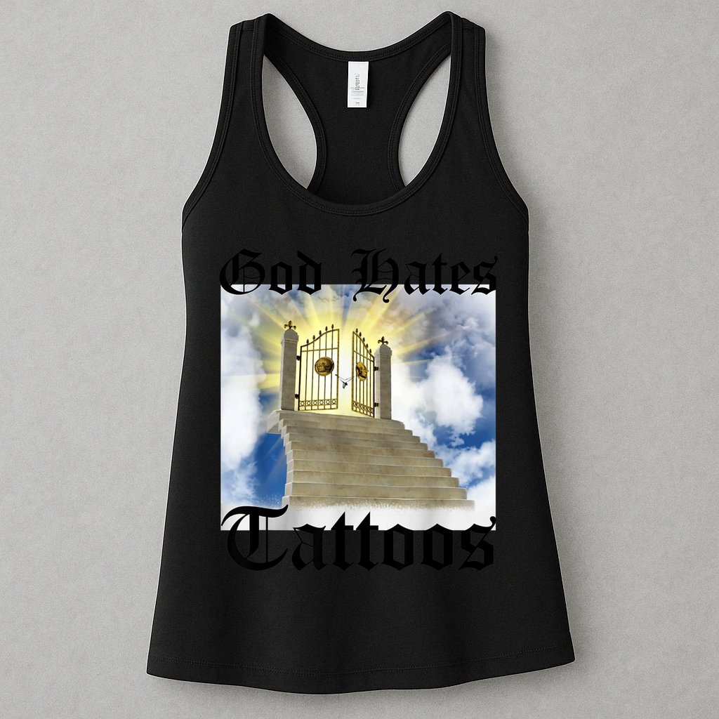 God Hates Tattoos Womens Tank Top