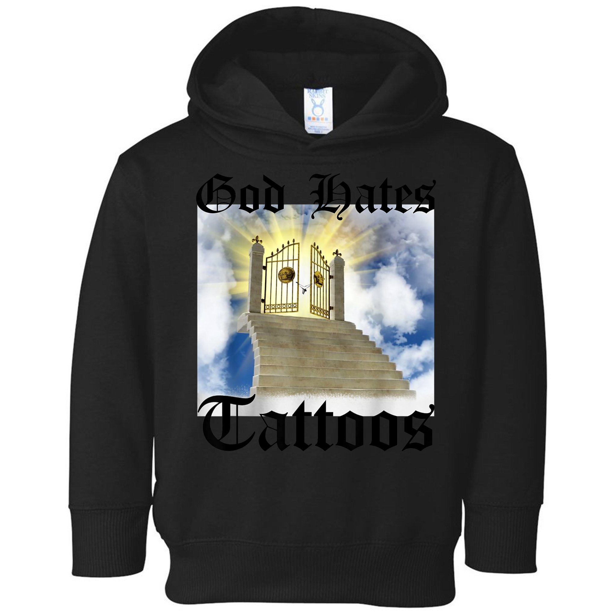 God Hates Tattoos Toddler Hoodie