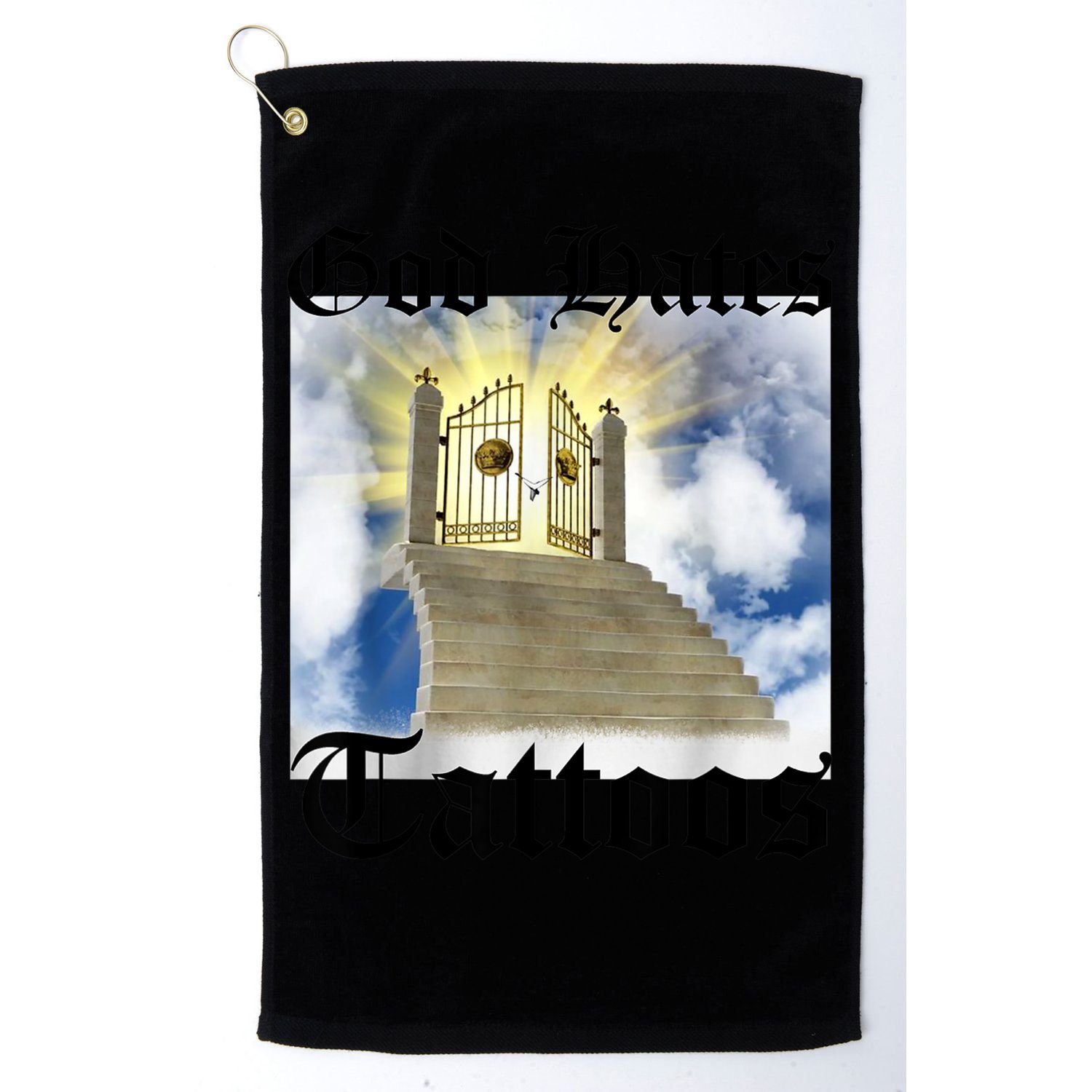 God Hates Tattoos Golf Towel