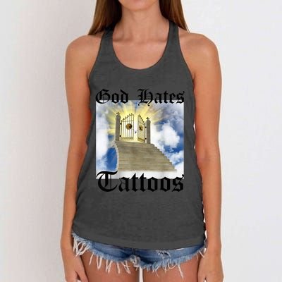 God Hates Tattoos Women's Knotted Racerback Tank