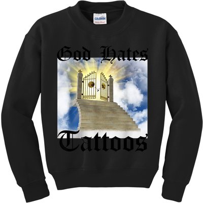 God Hates Tattoos Kids Sweatshirt
