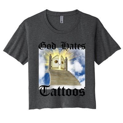 God Hates Tattoos Women's Crop Top Tee