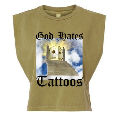 God Hates Tattoos Garment-Dyed Women's Muscle Tee