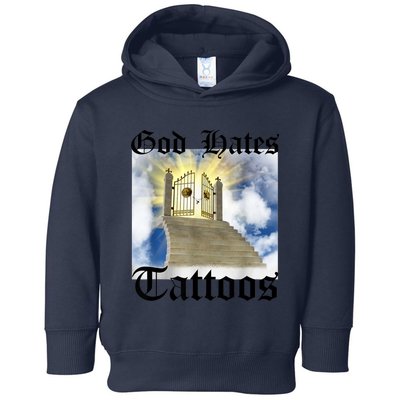 God Hates Tattoos Toddler Hoodie