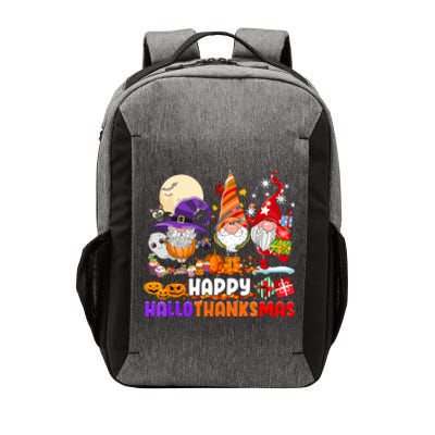 Gnomes Halloween Thanksgiving Christmas Happy Hallothanksmas Gift Vector Backpack