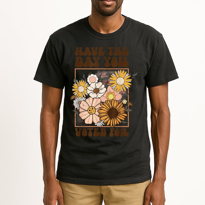 Groovy Have The Day You Voted For Retro Floral Tall T-Shirt