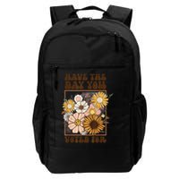 Groovy Have The Day You Voted For Retro Floral Backpack