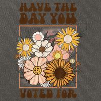 Groovy Have The Day You Voted For Retro Floral Cotton Canvas Backpack