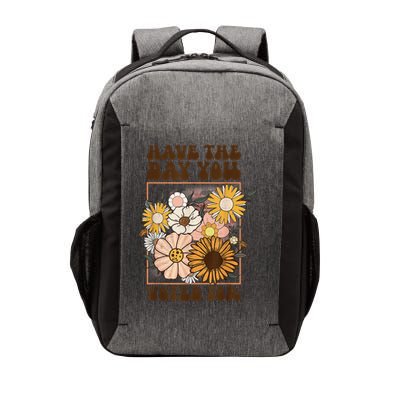 Groovy Have The Day You Voted For Retro Floral Vector Backpack
