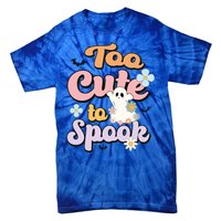 Groovy Halloween Too Cute To Spook Halloween Costume Girls Tie-Dye T-Shirt