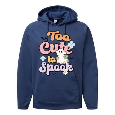 Groovy Halloween Too Cute To Spook Halloween Costume Girls Performance Fleece Hoodie