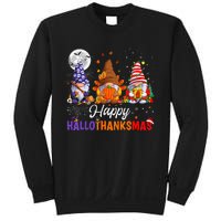 Gnomes Halloween Thanksgiving Christmas Happy Hallothanksmas Sweatshirt