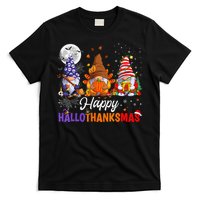 Gnomes Halloween Thanksgiving Christmas Happy Hallothanksmas T-Shirt