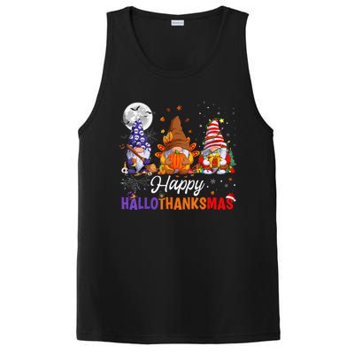 Gnomes Halloween Thanksgiving Christmas Happy Hallothanksmas PosiCharge Competitor Tank