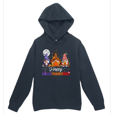 Gnomes Halloween Thanksgiving Christmas Happy Hallothanksmas Urban Pullover Hoodie