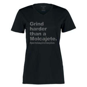 Grind Harder Than A Molcajete Women's Momentum V-Neck T-Shirt