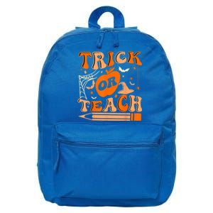 Groovy Halloween Trick Or Teach Ghost Teacher Student 16 in Basic Backpack