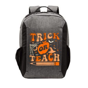 Groovy Halloween Trick Or Teach Ghost Teacher Student Vector Backpack