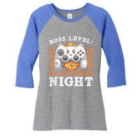 Gaming Halloween Trick Or Treat Gamer Video Game Lover Gift Women's Tri-Blend 3/4-Sleeve Raglan Shirt