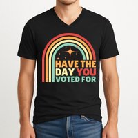 Groovy Have The Day You Voted For Retro V-Neck T-Shirt