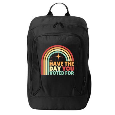 Groovy Have The Day You Voted For Retro City Backpack