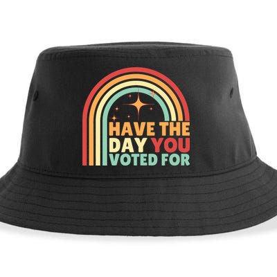 Groovy Have The Day You Voted For Retro Sustainable Bucket Hat