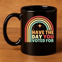 Groovy Have The Day You Voted For Retro 11oz C Handle Ceramic Mug