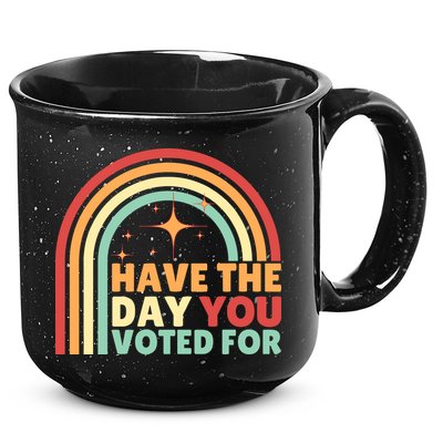 Groovy Have The Day You Voted For Retro 15oz Campfire Ceramic Mug