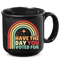 Groovy Have The Day You Voted For Retro 15oz Campfire Ceramic Mug