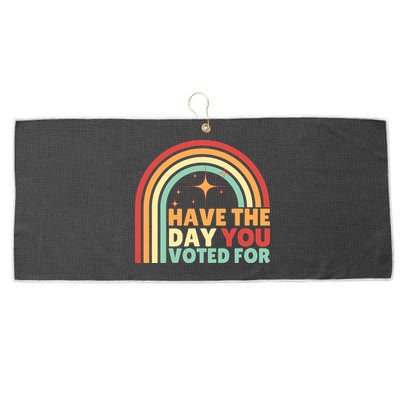 Groovy Have The Day You Voted For Retro Large Microfiber Waffle Golf Towel